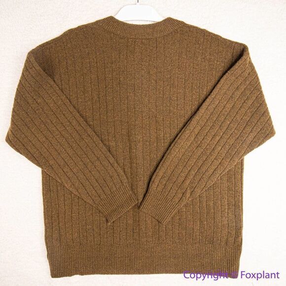 NEW Madewell Bowden Henley Sweater in Coziest Yarn,‎ brown, women's plus size 4X - Picture 11 of 16
